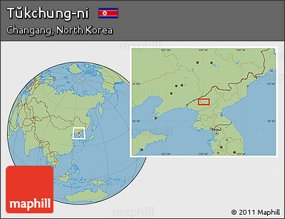 Savanna Style Location Map of Tŭkchung-ni