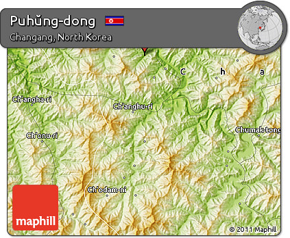 Physical Map of Puhŭng-dong