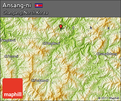 Physical Map of Ansang-ni