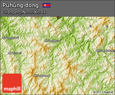 Physical Map of Puhŭng-dong