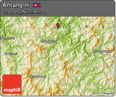 Physical Map of Ansang-ni