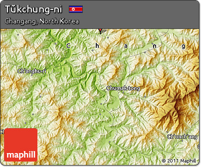 Physical Map of Tŭkchung-ni