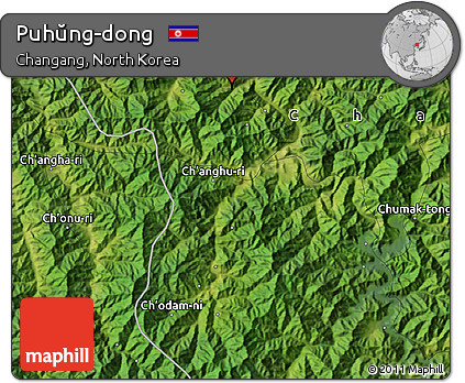 Satellite Map of Puhŭng-dong