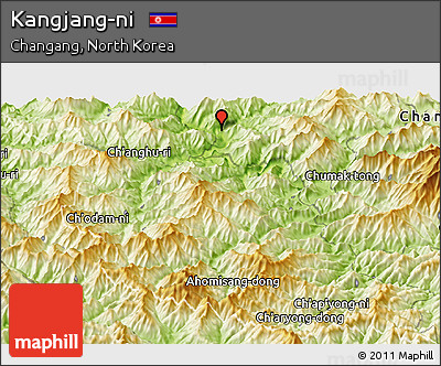 Physical Panoramic Map of Kangjang-ni