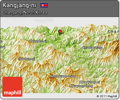 Physical Panoramic Map of Kangjang-ni