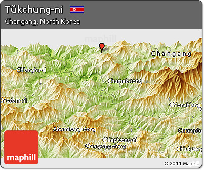 Physical Panoramic Map of Tŭkchung-ni