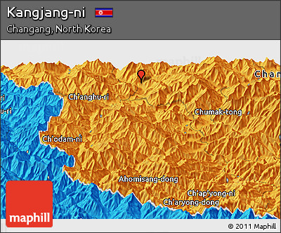Political Panoramic Map of Kangjang-ni