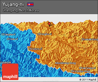 Political Panoramic Map of Yujang-ni