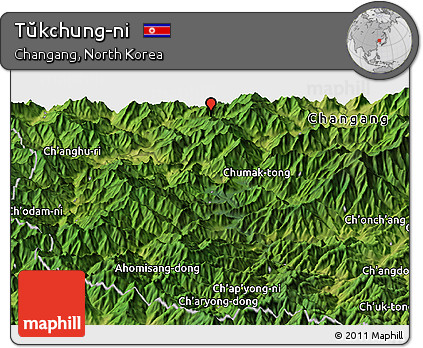 Satellite Panoramic Map of Tŭkchung-ni
