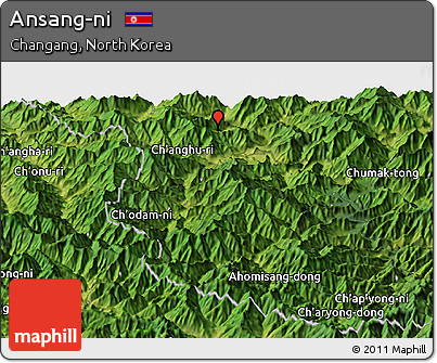 Satellite Panoramic Map of Ansang-ni