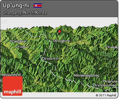 Satellite Panoramic Map of Up'ung-ni