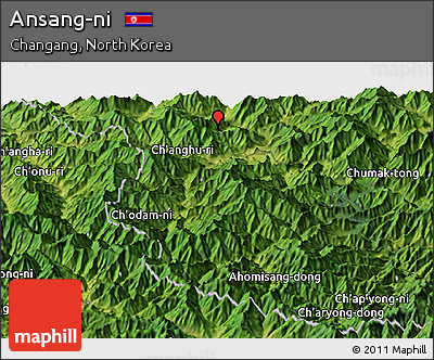 Satellite Panoramic Map of Ansang-ni