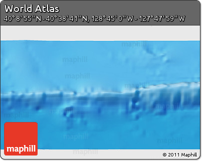 Physical 3D Map of the Area around 40° 23' 48" N, 128° 16' 30" W