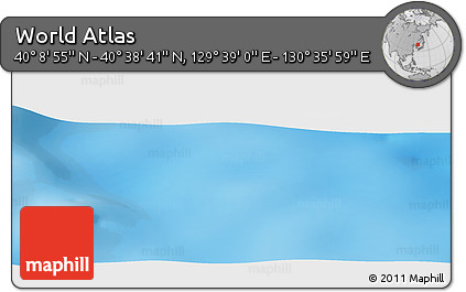 Physical Panoramic Map of the Area around 40° 23' 48" N, 130° 7' 30" E