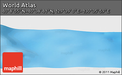 Physical Panoramic Map of the Area around 40° 23' 48" N, 130° 7' 30" E