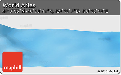 Physical Panoramic Map of the Area around 40° 23' 48" N, 130° 7' 30" E