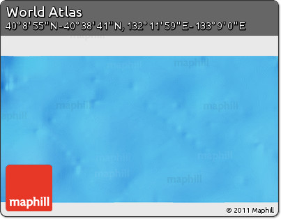 Physical 3D Map of the Area around 40° 23' 48" N, 132° 40' 30" E