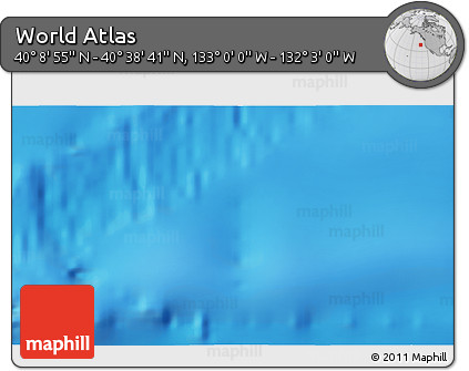 Physical 3D Map of the Area around 40° 23' 48" N, 132° 31' 30" W