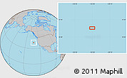 Gray Location Map of the area around 40° 23' 48" N, 132° 31' 30" W