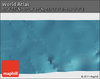 Satellite 3D Map of the Area around 40° 23' 48" N, 133° 31' 30" E