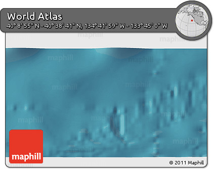 Satellite 3D Map of the Area around 40° 23' 48" N, 134° 13' 29" W