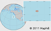 Gray Location Map of the area around 40° 23' 48" N, 134° 13' 29" W