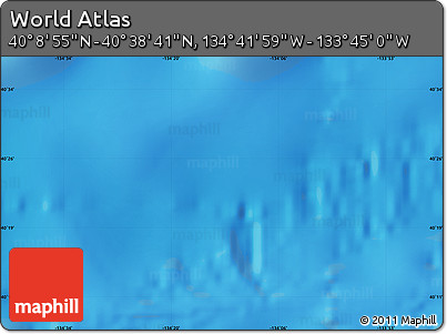 Physical Map of the Area around 40° 23' 48" N, 134° 13' 29" W