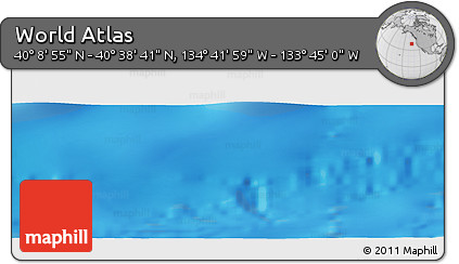 Physical Panoramic Map of the Area around 40° 23' 48" N, 134° 13' 29" W