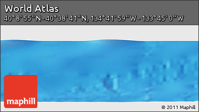 Physical Panoramic Map of the Area around 40° 23' 48" N, 134° 13' 29" W