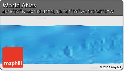 Physical Panoramic Map of the Area around 40° 23' 48" N, 134° 13' 29" W