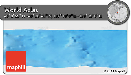 Physical Panoramic Map of the Area around 40° 23' 48" N, 137° 46' 30" E