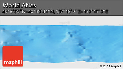 Physical Panoramic Map of the Area around 40° 23' 48" N, 137° 46' 30" E