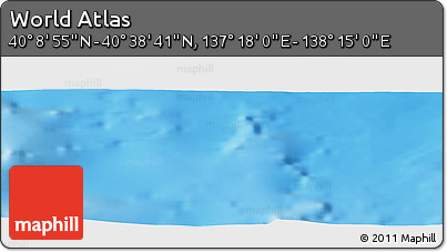 Physical Panoramic Map of the Area around 40° 23' 48" N, 137° 46' 30" E