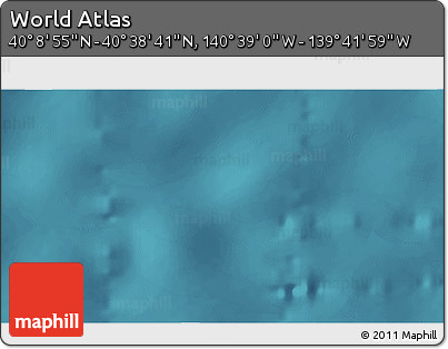 Satellite 3D Map of the Area around 40° 23' 48" N, 140° 10' 30" W