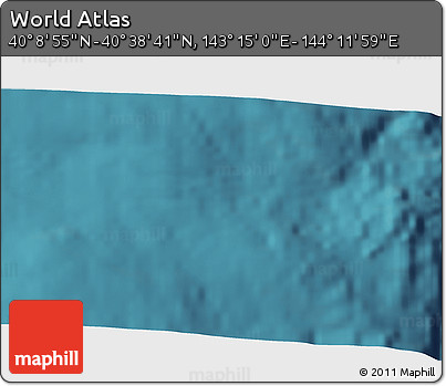 Satellite 3D Map of the Area around 40° 23' 48" N, 143° 43' 29" E