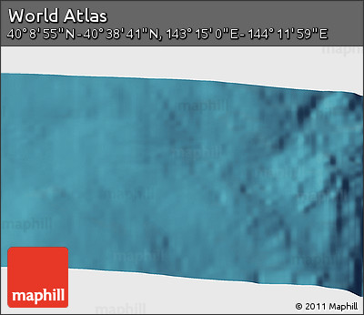 Satellite 3D Map of the Area around 40° 23' 48" N, 143° 43' 29" E