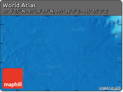 Physical Map of the Area around 40° 23' 48" N, 146° 16' 30" E