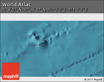 Satellite 3D Map of the Area around 40° 23' 48" N, 150° 31' 30" E