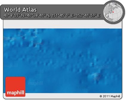 Physical 3D Map of the Area around 40° 23' 48" N, 152° 13' 29" E