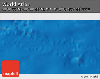 Physical 3D Map of the Area around 40° 23' 48" N, 152° 13' 29" E