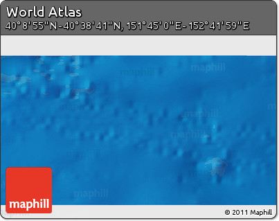Physical 3D Map of the Area around 40° 23' 48" N, 152° 13' 29" E