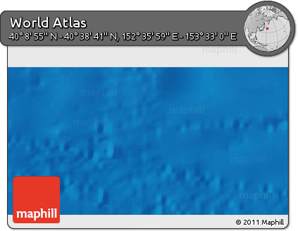 Physical 3D Map of the Area around 40° 23' 48" N, 153° 4' 29" E