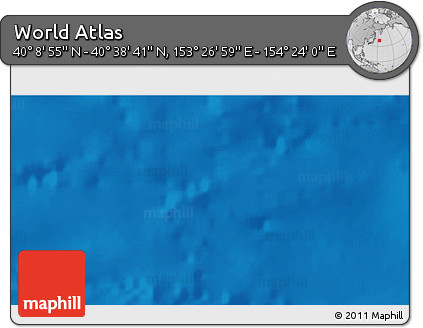 Physical 3D Map of the Area around 40° 23' 48" N, 153° 55' 30" E