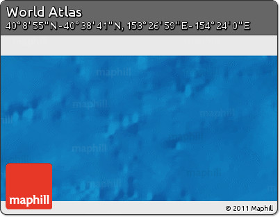 Physical 3D Map of the Area around 40° 23' 48" N, 153° 55' 30" E