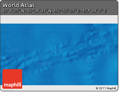 Physical 3D Map of the Area around 40° 23' 48" N, 157° 19' 29" E