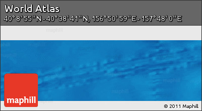 Physical Panoramic Map of the Area around 40° 23' 48" N, 157° 19' 29" E