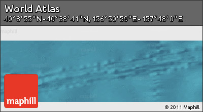 Satellite Panoramic Map of the Area around 40° 23' 48" N, 157° 19' 29" E