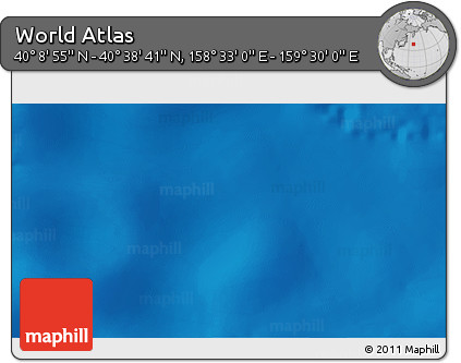 Physical 3D Map of the Area around 40° 23' 48" N, 159° 1' 30" E