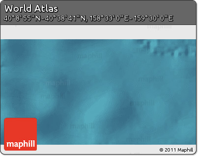 Satellite 3D Map of the Area around 40° 23' 48" N, 159° 1' 30" E