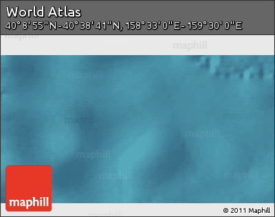 Satellite 3D Map of the Area around 40° 23' 48" N, 159° 1' 30" E